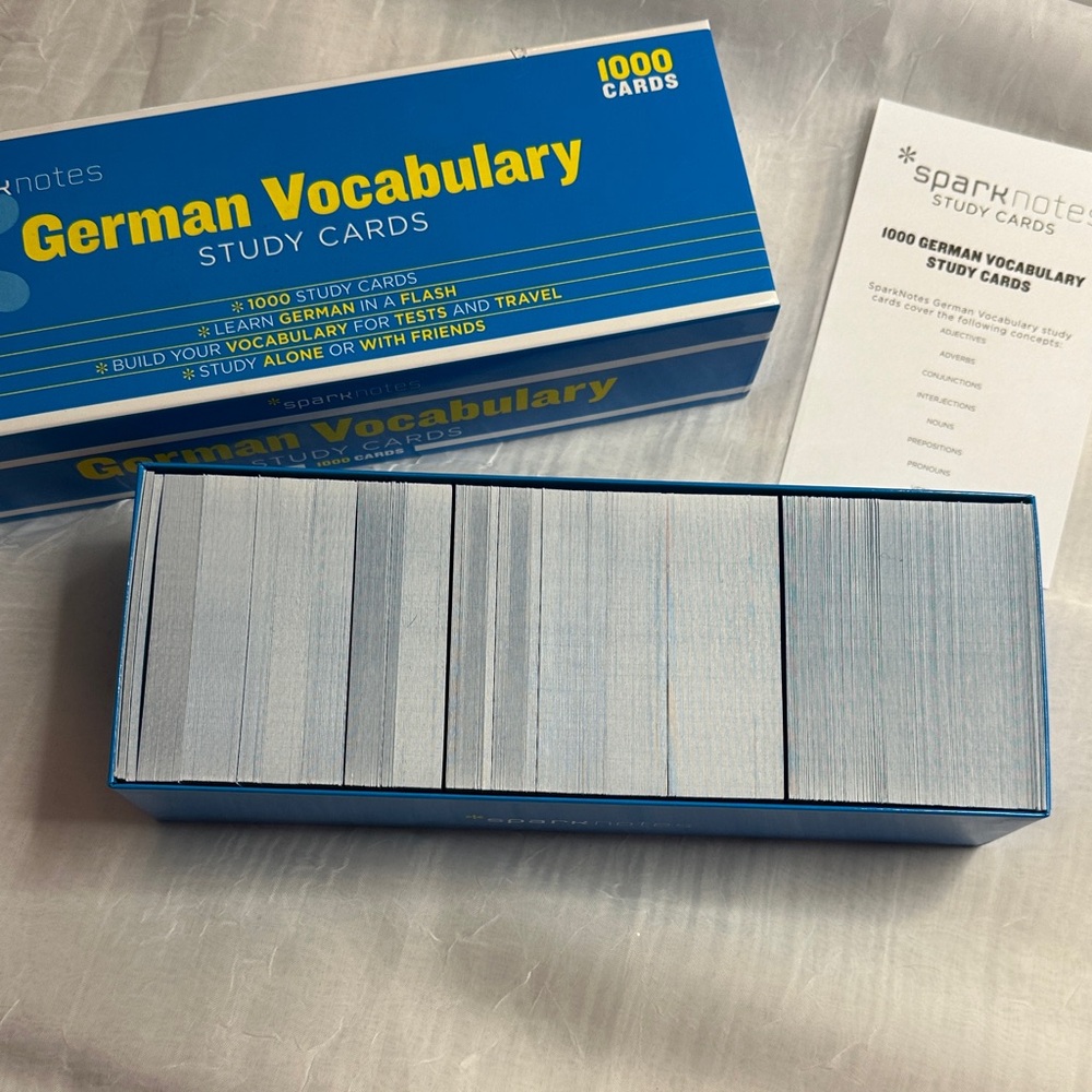 German Vocabulary Study Cards
